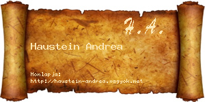 Haustein Andrea névjegykártya